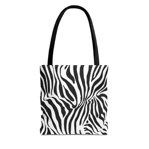 Zebra Print Tote Bag - Chic Reusable Shopping Bag, Fashion Accessory, Eco-Friendly Gift, Beach Tote, Animal Print Style