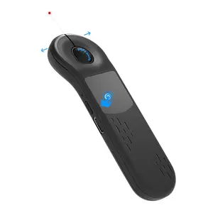Air Mouse for PC/iOS/Android with Touchpad, Rechargeable Wireless Presentation Clicker, Bluetooth 2.4G Remote Control for PowerPoint/Keynote/Tiktok/Camera/Kindle Apps (Black)