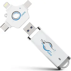 (R) Omni 32GB Memory Stick & USB Flash Drive - Photo & Video Backup for , Android,  & PC - Multiport Connection to Easily Store & Transfer Files