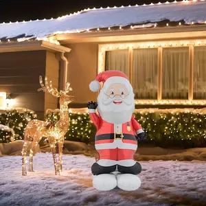 63" Giant Inflatable Santa Claus Balloon - Vivid Aluminum Foil Christmas Decoration for Home & Indoor Venue Props, No Electricity Required, Suitable Ages 14+ (1 Pc)