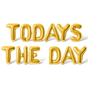 Letter Balloons - TODAYS THE DAY 16" Inch Alphabet Letters Foil Mylar Balloon Birthday Party Banner