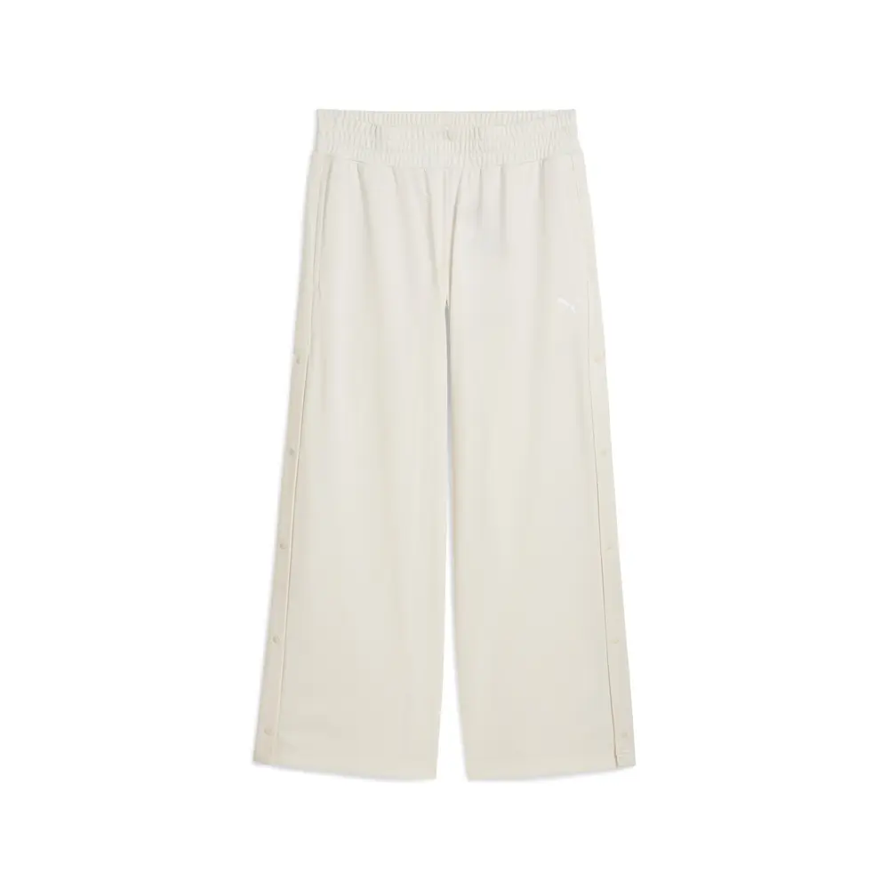 PUMA Womens Wardrobe Essentials Low Rise Popper Pants Casual - White