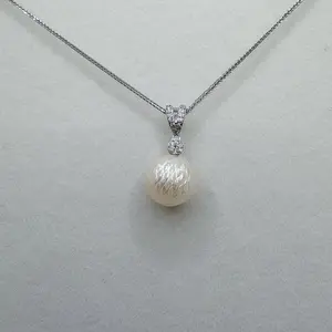 PEARLISM Vintage Design SSG Dragon Scale Pearl Pendant Seawater Pearl Pendant (9-11mm)(Free S925 Chain)-ASGP003