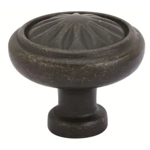 Emtek  Tuscany Round 1.25 in. Cabinet Knob, Medium Bronze