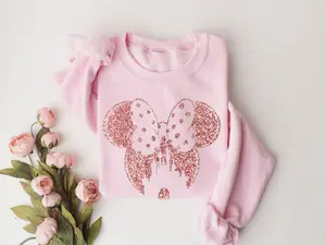 Rose Gold Minnie Sweater,Cute Ear Shirt