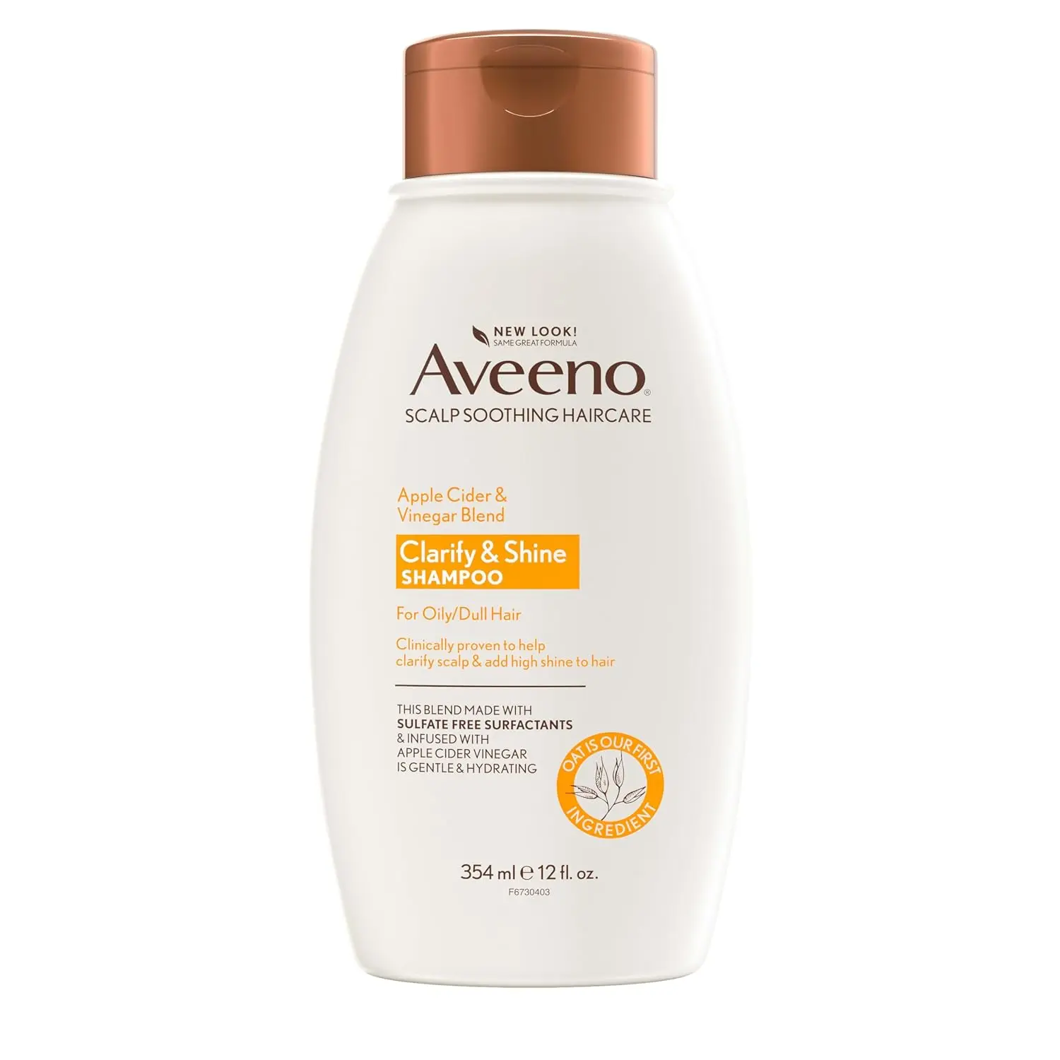 Aveeno Apple Cider Vinegar Clarifying Cleansing Shampoo - Shine Enhancing, 12 fl oz