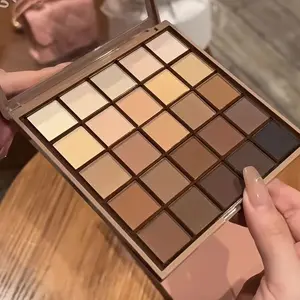 Eyeshadow Palette, 25 Shades, Matte Finish, Neutral Grey & Brown Earth Tones, Coffee & Chocolate Inspired Shades For Versatile Makeup Looks ethereal eyeshadow