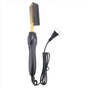 Hair Straightener Comb Wet&Dry Hair Straightener Curling Iron Household Electric Comb 3In1 Straight Curling Comb US Plug US