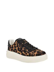 GUESS Female Elbinah Leopard Low-Top Sneakers