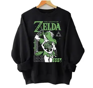 Legend of Zelda Anime Shirt – Link & Zelda Graphic Tee, Triforce Symbol T-Shirt, Hylian Crest Gaming Shirt, Classic Cotton Unisex Fit, Vintage Anime Gamer Style, Tshirt, Hoodie, Sweatshirt