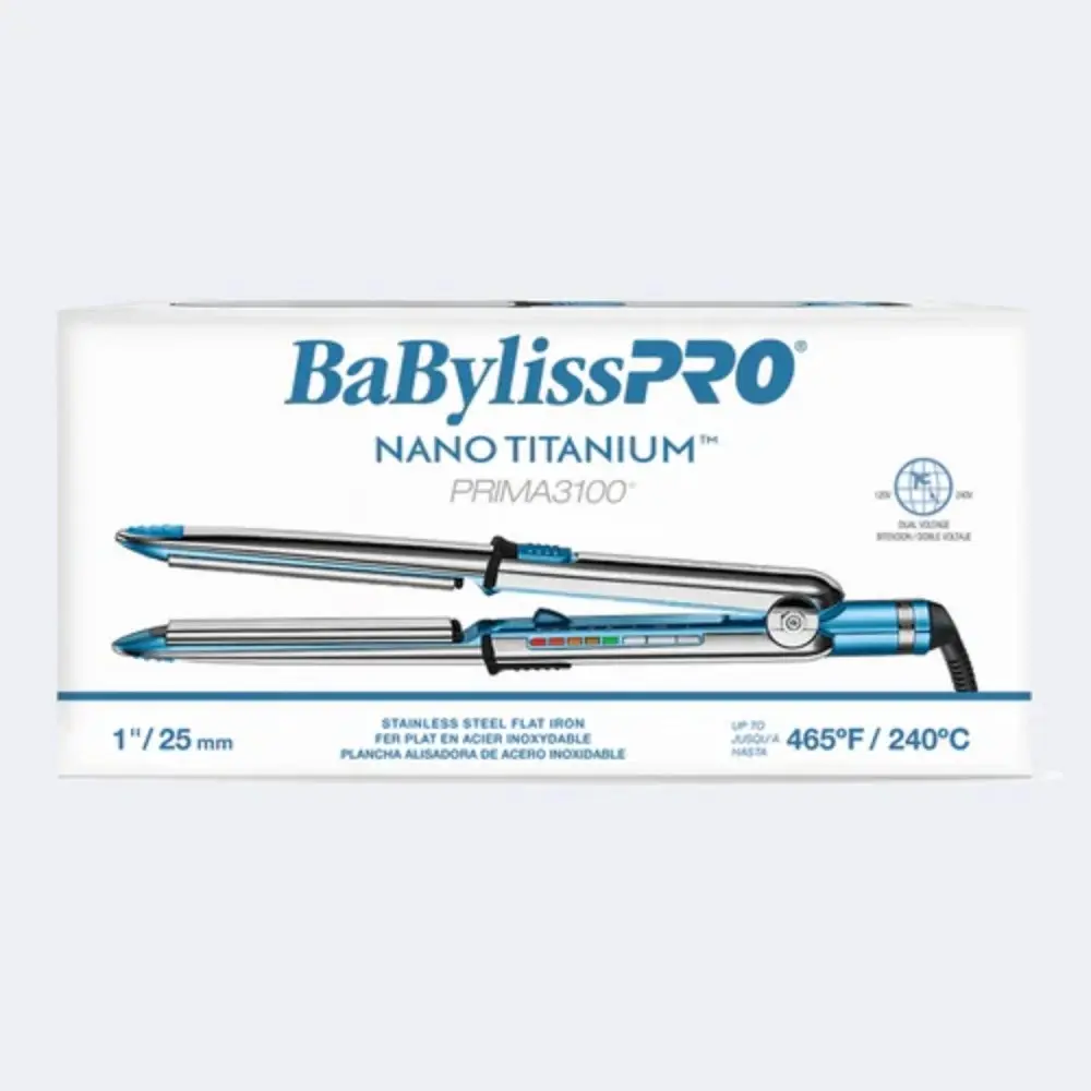 Babyliss Pro Nano Titanium Prima 3100 Flat Iron - 1" Babyliss Pro Nano Titanium Prima 3100 Flat Iron - 1"