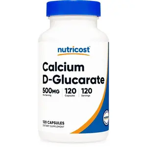 Nutricost Calcium D-Glucarate 500mg, 120 Capsules - Non-GMO and Gluten Free
