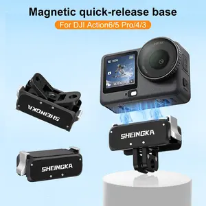 Dji Osmo Action 6 Magnetic Adapter, Foldable Quick-Release Plate, Universal Interface, Compatible with Dji Osmo Nano/action 6