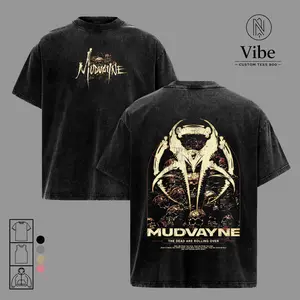 Mudvayne Graphic Tee Tank Top – Skull Chaos Metal Shirt, Oversized Vintage Washed Heavyweight Cotton T-Shirt, Nu Metal Band Style, Dark Grunge Streetwear Outfit Gift for Rock Fans