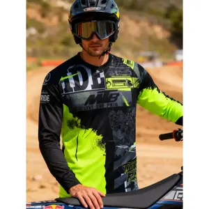 Motorcycle off-road long sleeved shirt, sports fit design, random printed pattern, moderate fabric thickness, suitable for all seasons, sports T-shirtRAIMENTRY