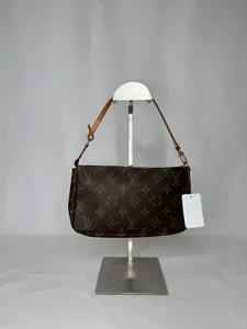 Pre-owned Louis Vuitton Coated Canvas Shoulder Bags Monogram Pochette Accessoires