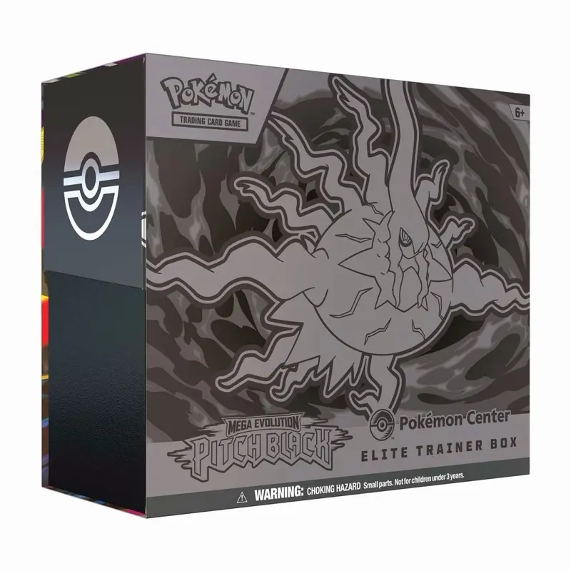 Pitch Black Pokemon Center Exclusive Elite Trainer Box - 11 Booster Packs - Mega Evolution Trading Card Game