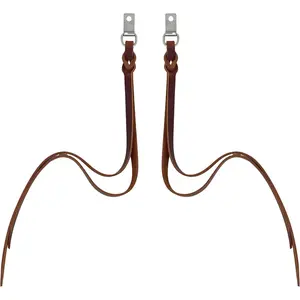 Jeereal Replacement Clip & Strings 2-Pack, 24" x1/2", Durable Latigo Leather with Stainless Steel Clips for Western Saddles2026