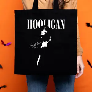 Hooligan Vintage Portrait Tote Bag | Retro Aesthetic Canvas Tote | Minimalist Everyday Bag