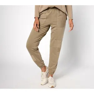 LOGO Life by Lori Goldstein Petite Pull-On Joggers with Patches