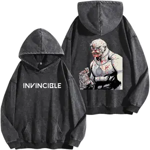 Retro Vintage Omni Man "Think, Mark!" Unisex Oversize Washed Hoodie Lightweight Cotton T-Shirt, Hoodies & Sweater Wash Gift For Game Fan, Game Lover