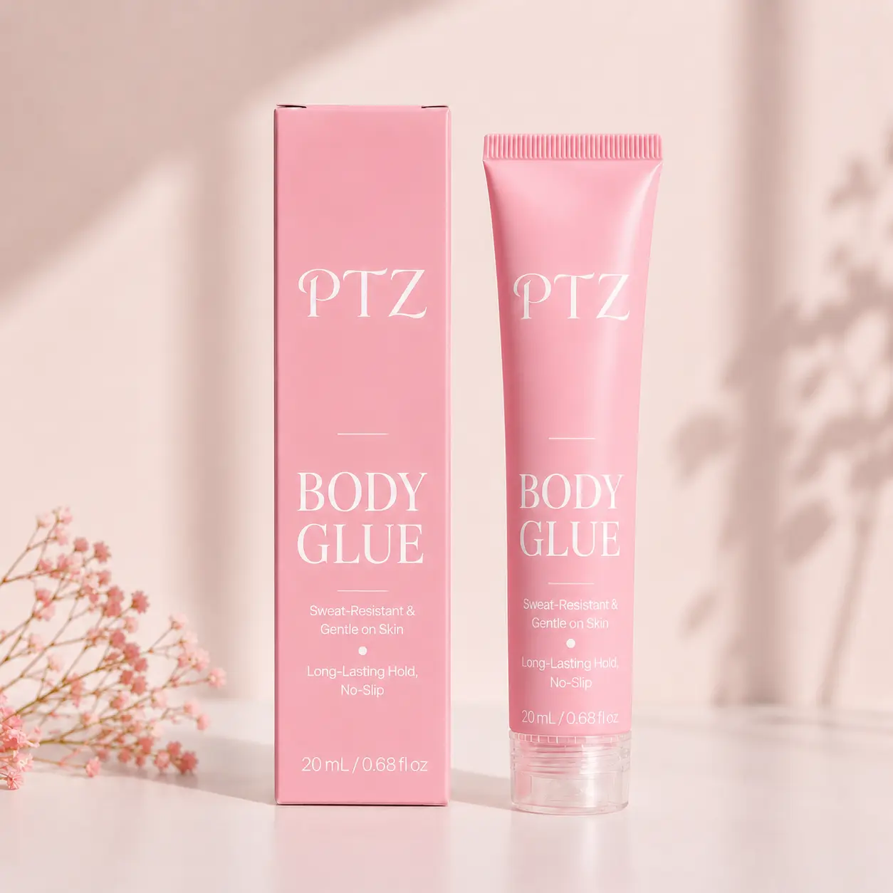 20ml Skin-Safe Body Adhesive Glue for Clothes, Sweat-Proof Water-Washable Fabric-Safe Liquid, Tube Pack for Stage Wear, Dancers, Extensions Hair, Hair Piece