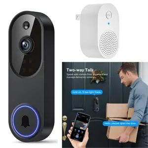 Orbitell 1080p Wireless Wi-Fi Video Doorbell Camera with Two Way Audio, Night Vision, Cloud Storage, Smart AI Motion Detection, Support 2.4GHz Wi-Fi only