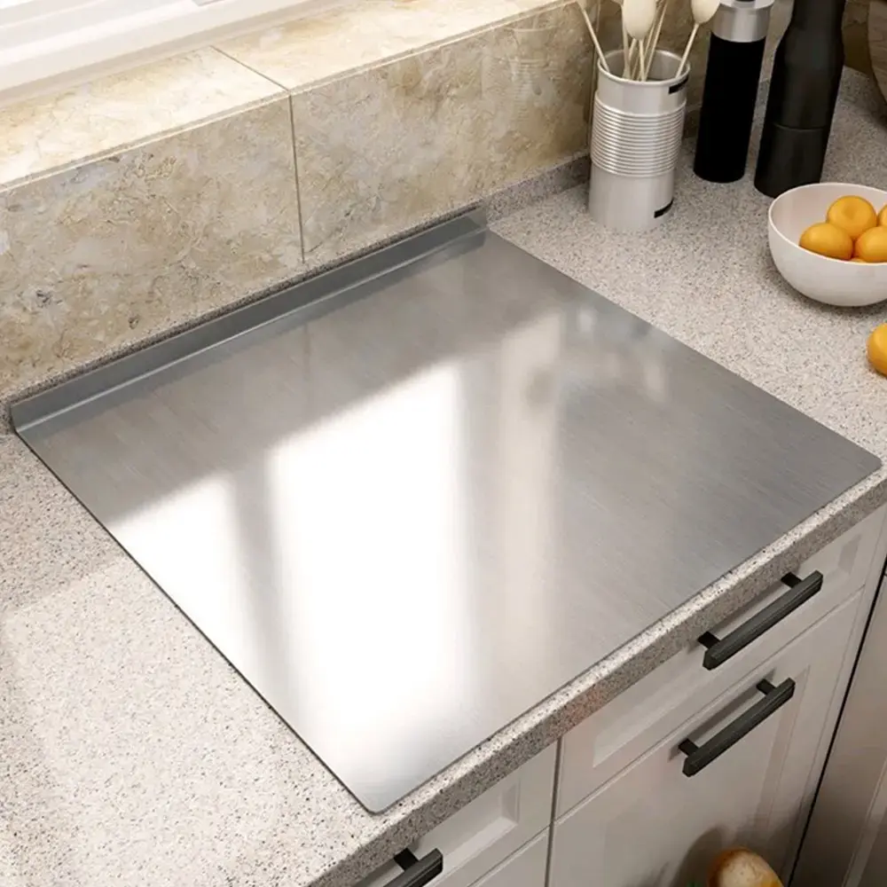 Large non-slip stainless steel cutting board   — stainless steel non-slip cutting board, kitchen cutting board, kitchen accessories, household gadgets