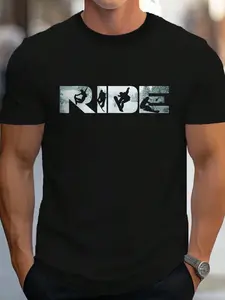 100% Cotton Ride Snowboards Tee Funny Snowboarding Lover Gifts T-Shirt Women's Men's Graphic Tee Crew Neck summer vacation Tops