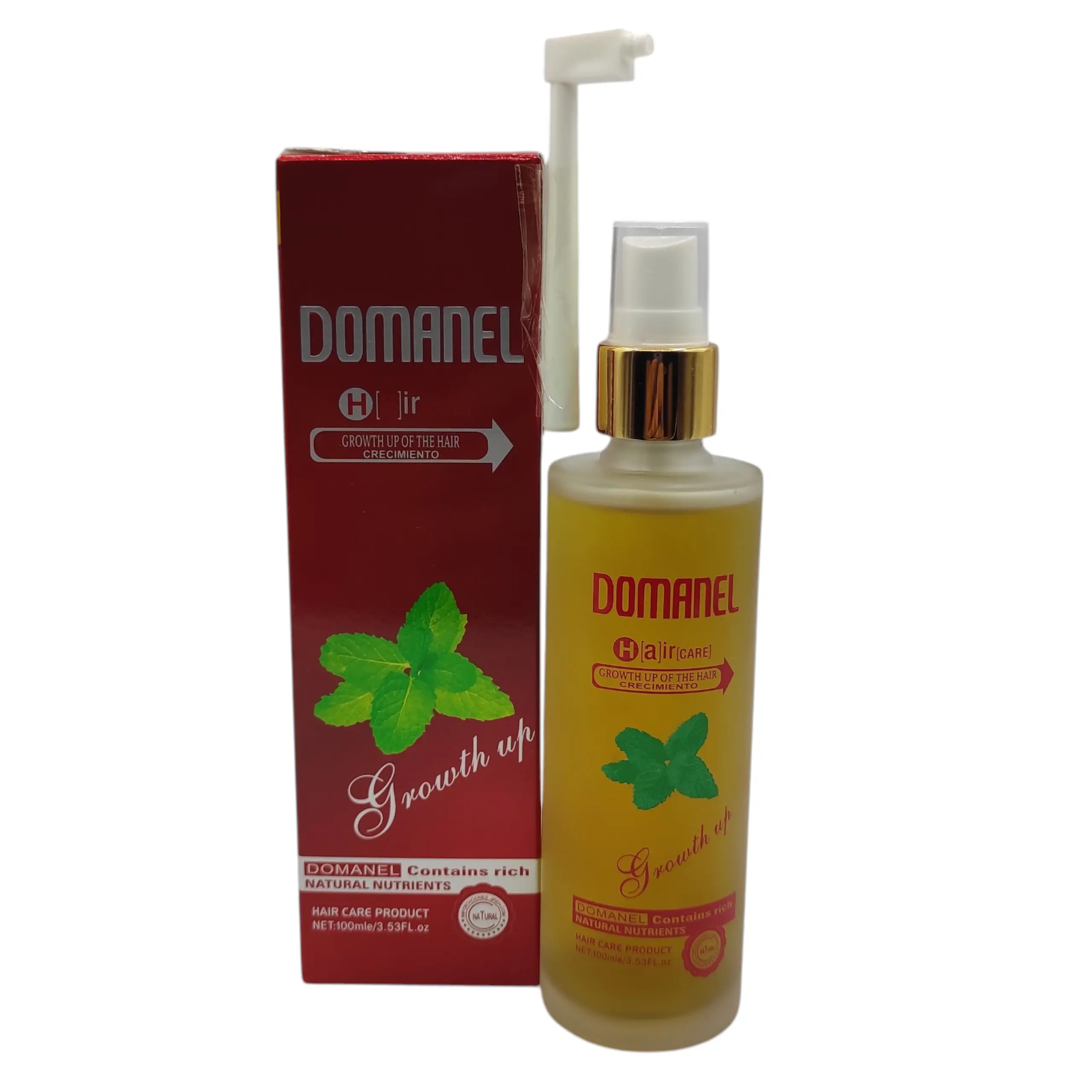 DOMANEL Growth Up Hair Lotion - 3.53 Oz Natural Stimulant Dropper for Scalp Refreshment & Hair Nourishment - Lightweight Spray for Daily Use