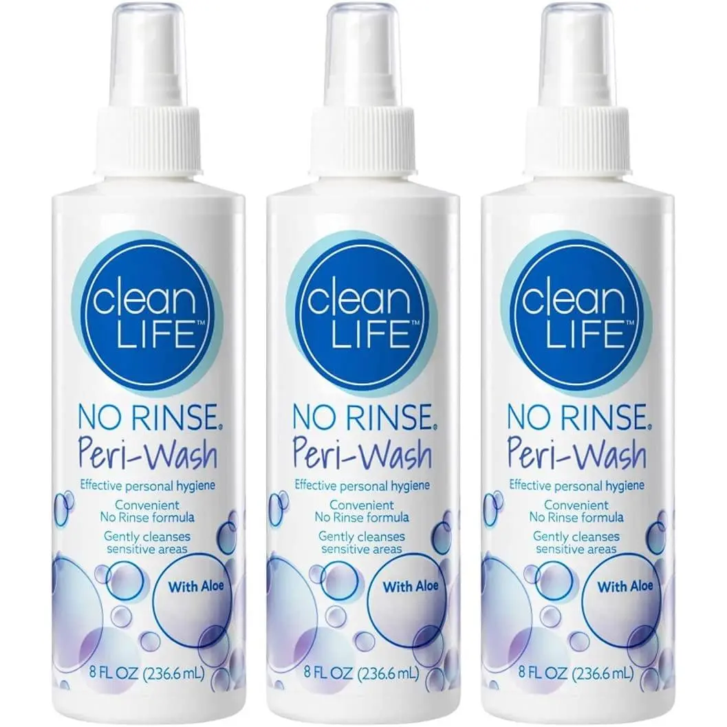 No-Rinse Perineal Cleanser, 8 fl oz Soothing Protecting Cleansing Multi-Pack (Pack of 3), Rinse-Free Formula
