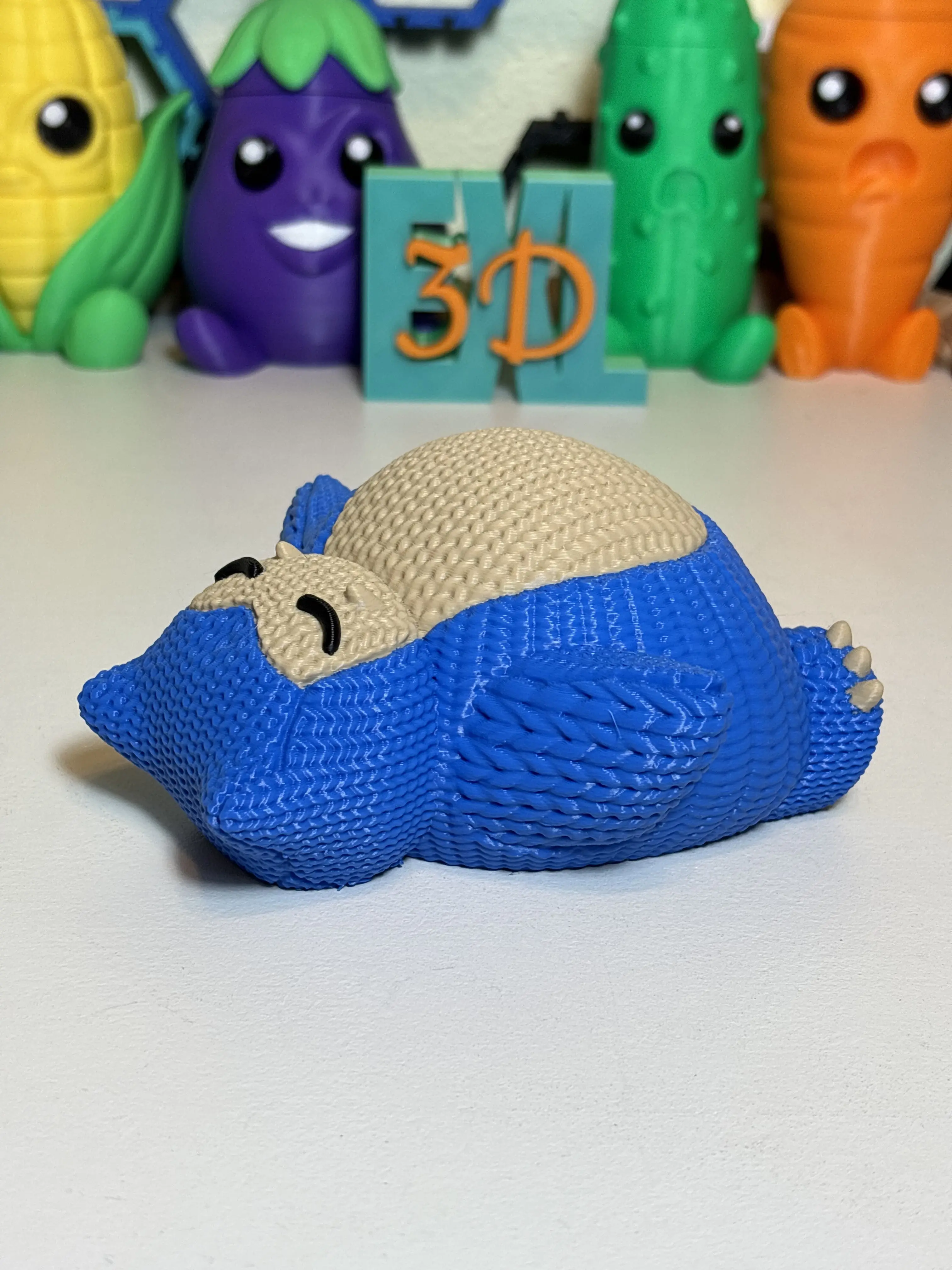Faux Knit Snorlax Figure