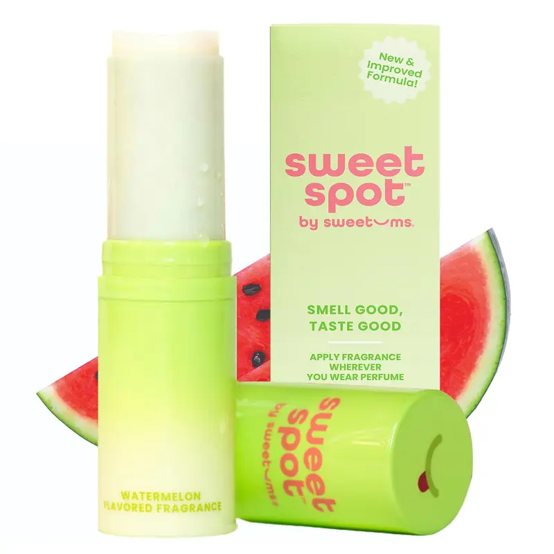 [Sweet Spot] Watermelon Flavored Solid Fragrance | Fruity Perfume With Flavor | Portable Perfume | Fresh and Captivating Scent | Solid Fragrance Stick | Vegan Cruelty Free Woman Owned Business