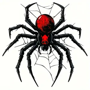 1PC Light Trendy Dark Spider Sticker Suitable for car doors/motorcycle tanks—this sleek dark shape + contrast elements adds understated personalized accents to doors, or brings dark sophistication to motorcycle tanks Skull Decal