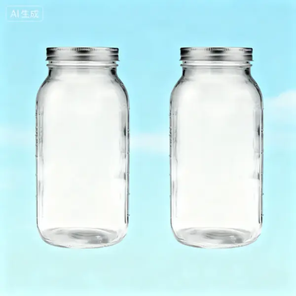 64oz Glass Storage Jars with Airtight Lids, Wide Mouth Half Gallon Canning Jars for Kitchen, Reusable Clear Mason Jars for Pickling, Herbs, Jam, Spices, 2-Pack