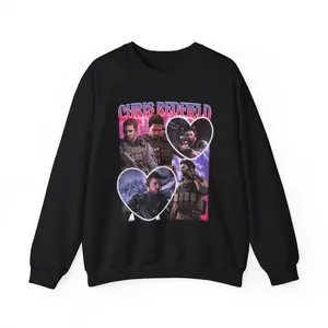 Chris Redfield Resident Evil Vintage Bootleg Sweatshirt, Chris Redfield RE, Chris Redfield Unisex Crewneck Sweatshirt