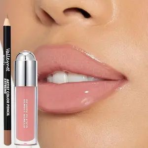 Valleyvet 2pcs Lip Gloss & Liner Set with Long-Lasting Matte Finish for Daily Use Includes Matte Lipstick & Lip Liner Complete Lip Look