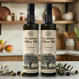 Extra Virgin Olive Oil Pack of 2 - Flavorful Cooking & Culinary Staple for Daily Food Preparation, Flavor