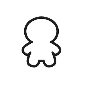 Big Head Cookie Cutter - Cartoon Person Cookie Cutter - Chubby Zombie Monster Man - Chubby Gingerbread Man Cookie Cutter