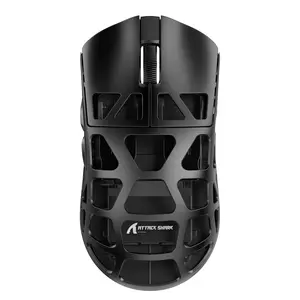 ATTACK SHARK R3 Superlight 46g Magnesium Alloy Wireless Gaming Mouse - BT/2.4Ghz/Wired, 8000Hz Wireless Polling Rate, PAW3395 26K DPI Optical Sensor, Programmable for Win/Mac