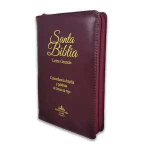 Biblia Letra Grande con Cierre y Concordancia Amplia RV1960 manual imit piel vino con indice