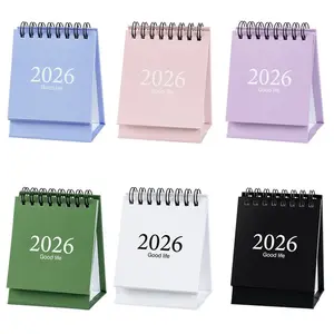 2026 Simple Style Mini Desktop Calendar Ornament, Portable Daily Planner, Desk Decoration, Perfect Gift for Office and Home Use, Office Organizer