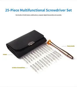 Eyeglasses screwdriver set — multi repair tool for nose pads, watches/clocks, and tiny screws