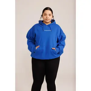 D-E-S-I-G-N Cobalt Blue Velvet Interior Hoodie