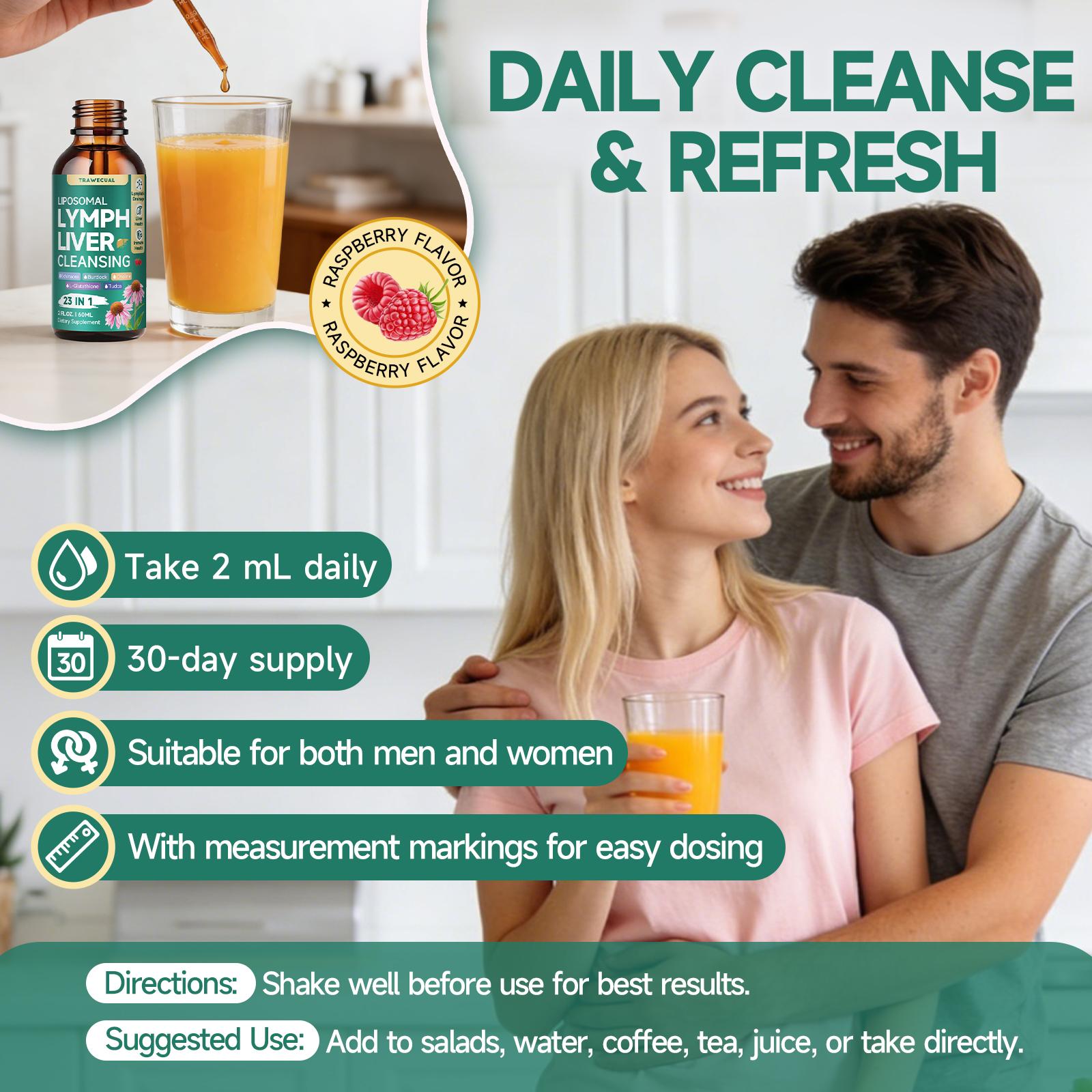 Trawecual 23-in-1 Liposomal Lymphatic Drainage Drops Herbal Blend Organic Supplement with Burdock Echinacea Dandelion for Detox Natura's Healthcare Drop 2ml Daily Dietary Trawecual 23-in-1 Liposomal Lymphatic Drainage Drops Herbal Blend Organic Supplement with Burdock Echinacea Dandelion for Detox Natura's Healthcare Drop 2ml Daily Dietary