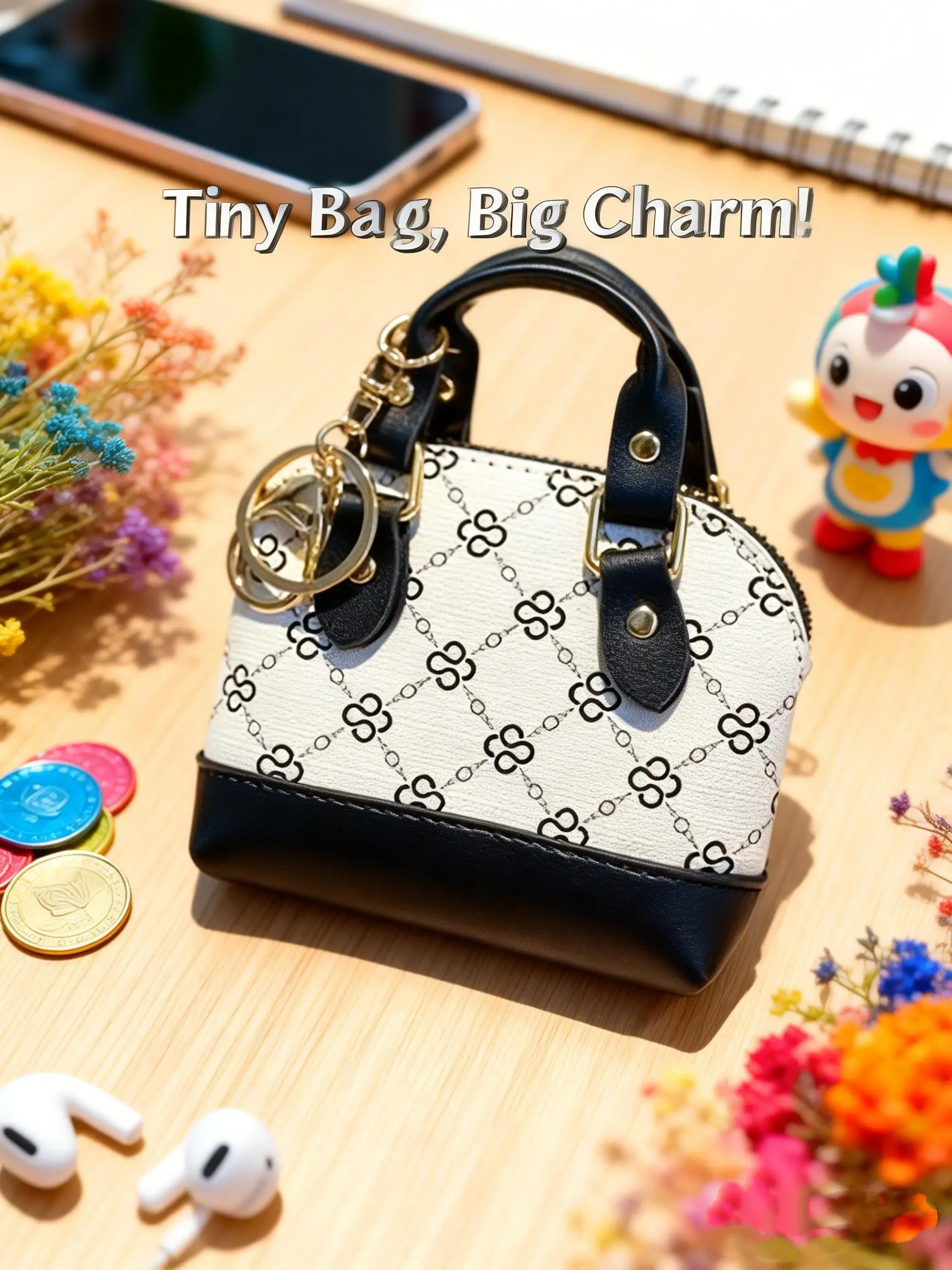 Women's Floral Print Mini Top Handle Bag, Small Fashionable Crossbody Bag with Hardware, Fashion Faux Leather Purse for Dating Shopping Daily, Casual Trendy Purse, Fashionable Patterned Bag
