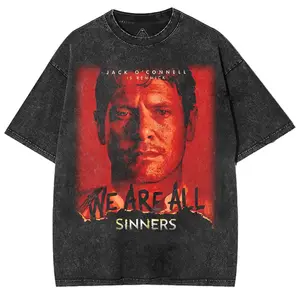 We Are All Sinners 2025 Vintage Movie T-Shirt, Remmick Character Unisex Horror Action Film Acid Wash Tee Oversize Graphic Tee, Men Gifts Casual Cotton