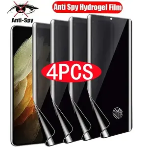 4Pcs Anti Spy Hydrogel Film for Samsung S21 S20 S22 S23 S24 Ultra FE Note 20 10 S25 S10 S9 S8 Plus S10E Privacy Screen Protector