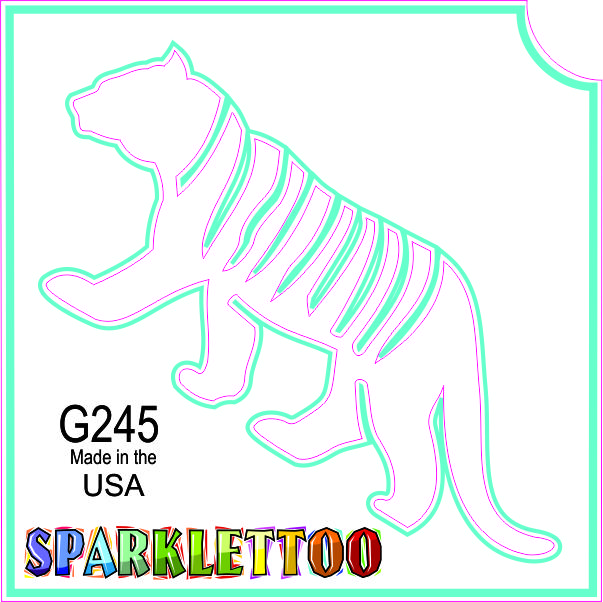 212 MAIN Glitter Temporary Tattoos - FDA Safe, 3-Ply Tiger-Shape Heart Design, 1.5x2.3x2.3 in, 100-Sheet Pack for Men's Costume Accessories