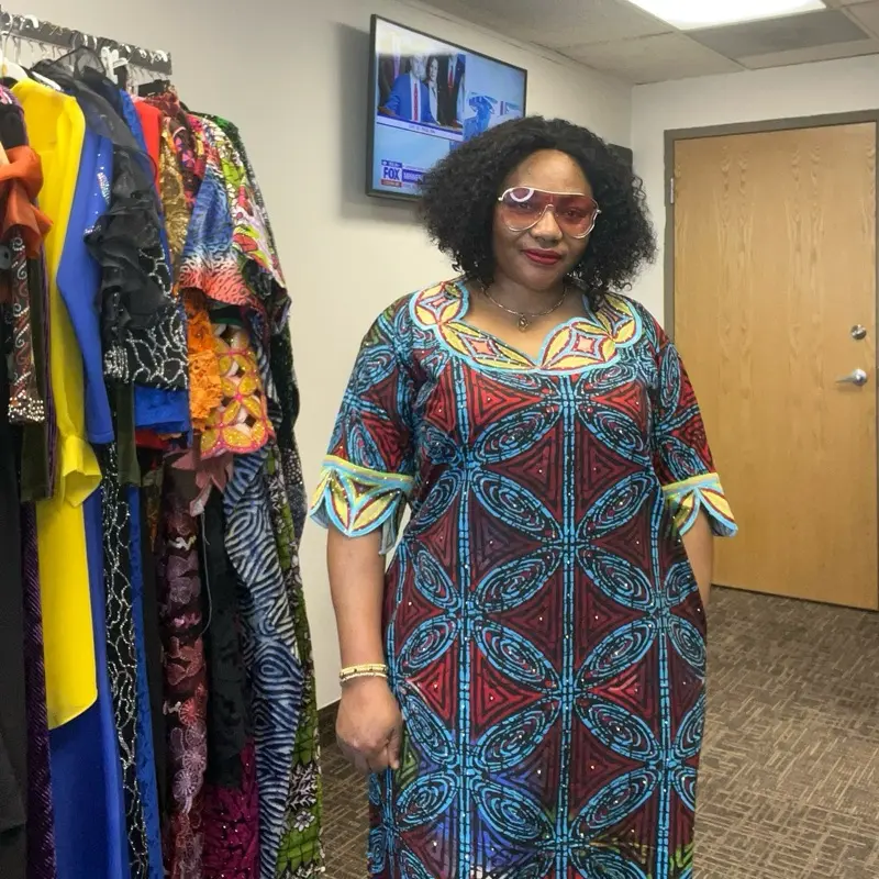 Elegant Ankara Print Dress for Women - Casual Fashion - Womenswear